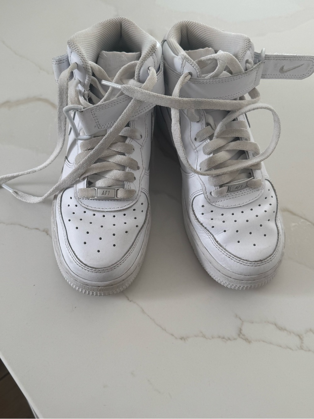 Nike Air Force 1 Kids White High-Top Sneakers